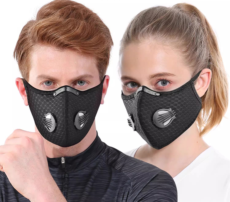 Dust Mask Construction - Maschera da ciclismo sportiva, lavabile e